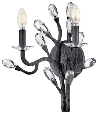 Fredrick Ramond Eve Medium Two Light Sconce, Brushed Graphite