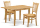 3 Pc Dining Room Set - Dinette Table And 2 Kitchen Dining Chairs