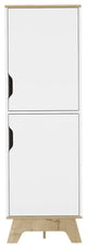 Single Kitchen Pantry Wallas, Kitchen, Light Oak / White