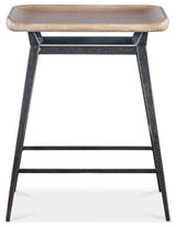 Retreat Wood and Metal Stool in Dune Beige by Hooker Furniture