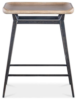 Retreat Wood and Metal Stool in Dune Beige by Hooker Furniture