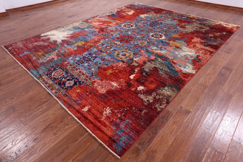 9' 0" X 11' 10" Fine Serapi Modern Hand-Knotted Rug - Q12416
