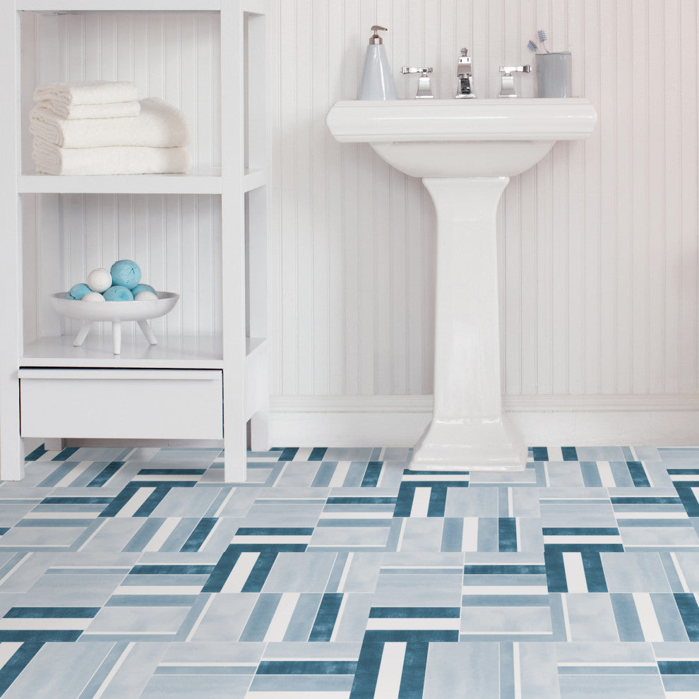 Azure Peel and Stick Floor Tiles, Box