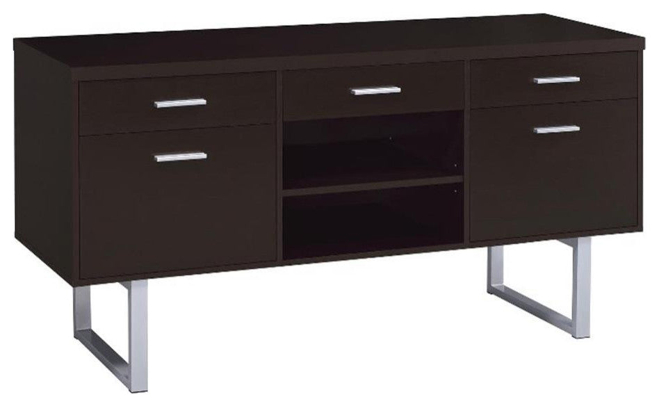 Coaster Lawtey Modern Wood 5-drawer Credenza with Adjustable Shelf Cappuccino