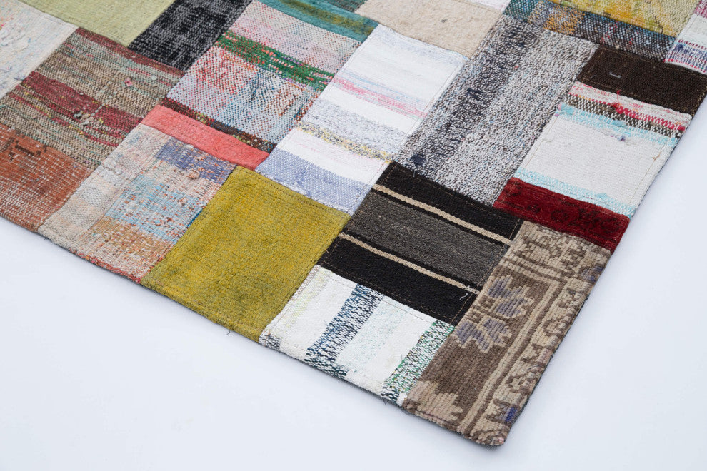 Rug N Carpet - Handmade Oriental 8' 4'' x 11' 5'' Unique Patchwork Kilim Rug