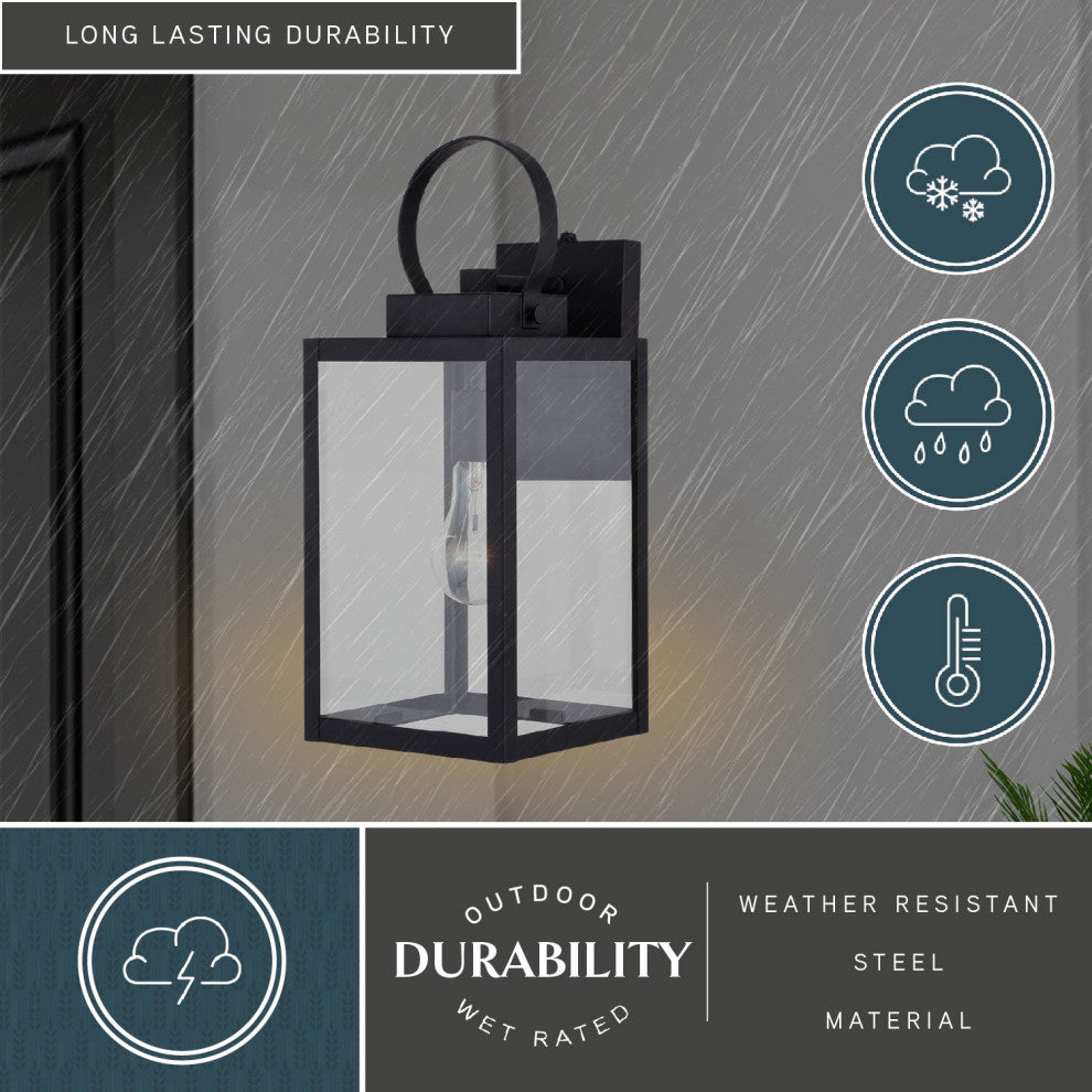 Medinah 7" Outdoor Wall Light Textured Black