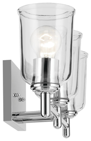 Shailene 21" 3-Light Vanity Light With Clear Glass, Chrome