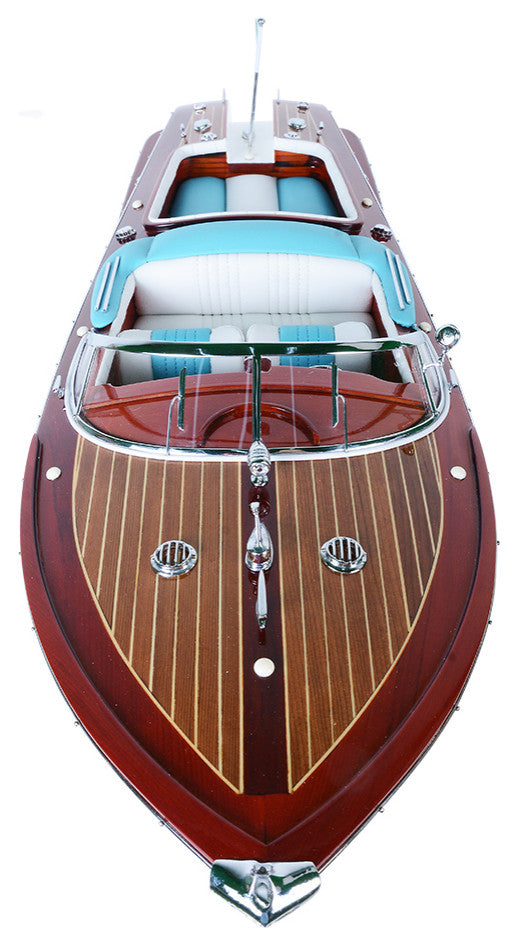 Riva Aquarama Painted Medium Wooden Handcrafted boat model