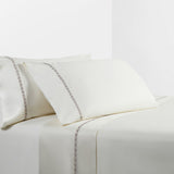 350 TC Cream Sheet Set With Arrow Embroidery, King
