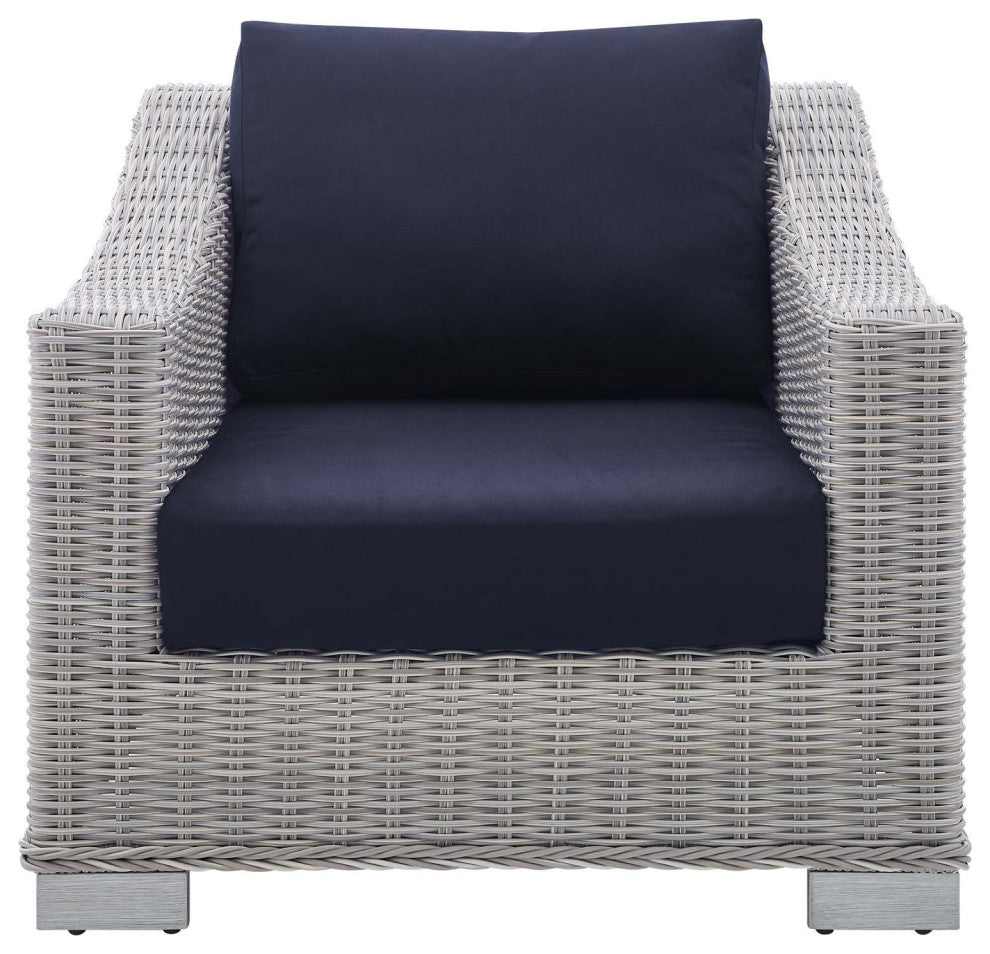 Conway Sunbrella Outdoor Patio Wicker Rattan Armchair