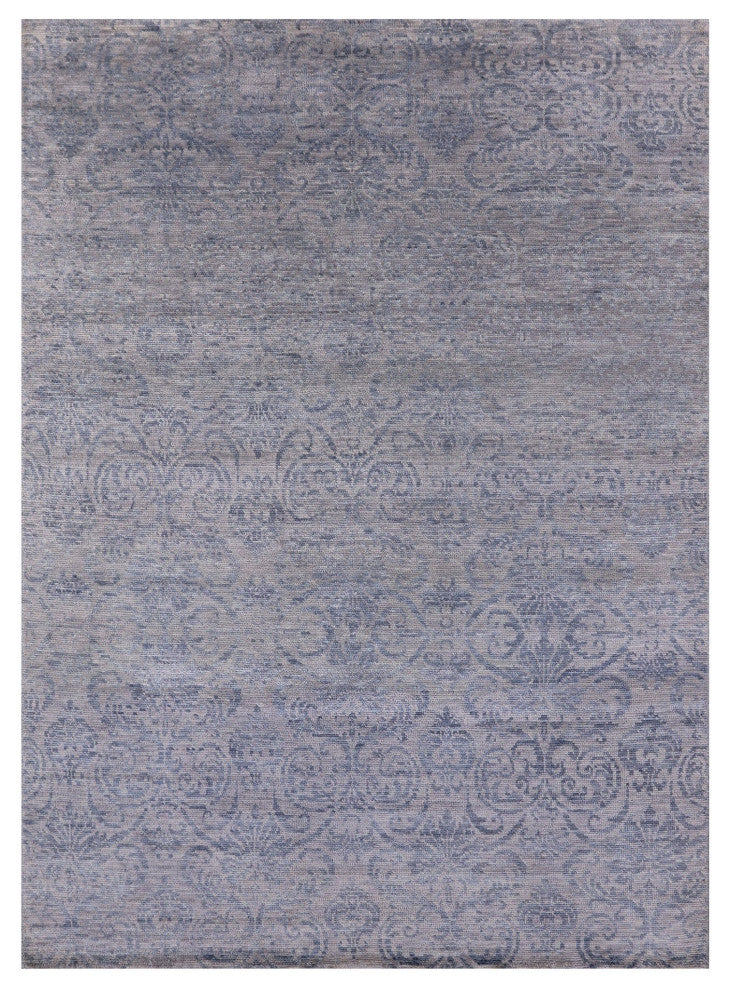 6' 3" X 9' 0" Modern Handmade Wool Rug Q8602