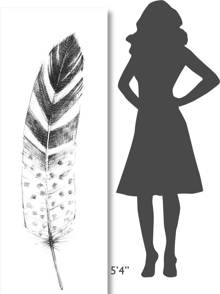 "Spirit Feather VIIIa" Digital Paper Print by Avery Tillmon, 26"x74"