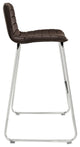 Modern Brown Dive Bar Stool Set of 2