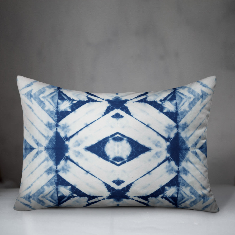 Blue Shibori 14x20 Indoor / Outdoor Pillow