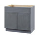 Vanity Art Birch Plywood Single Base Storage Cabinet, Smoky Gray, 33"