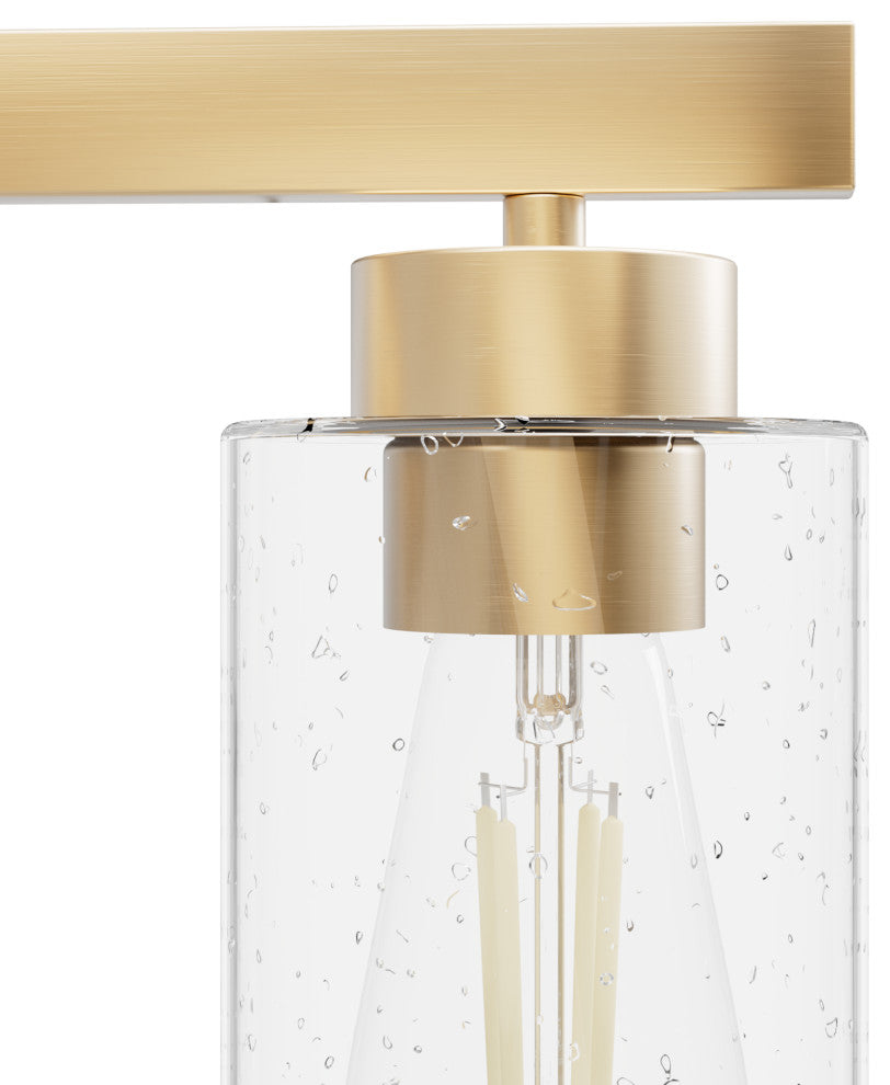 Hartland Alturas Gold With Seeded Glass 4 Light Vanity Wall
