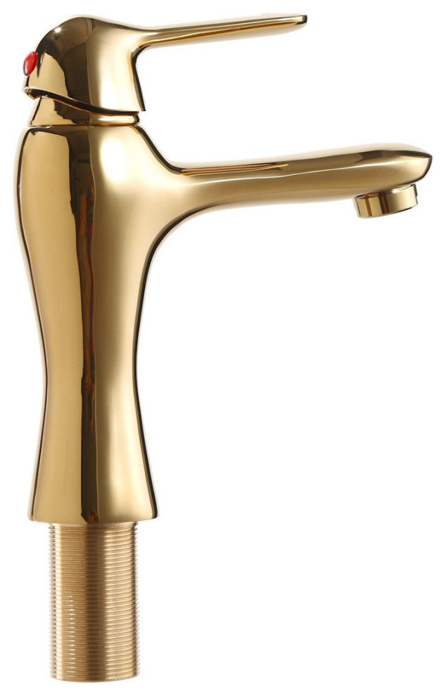 Bathroom Single Hole Faucet Brass Total Height 7" Height, 4" From Spout