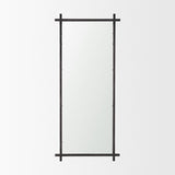 Tori Textured Gold Metal Cross Frame Wall Mirror