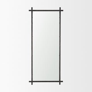 Tori Textured Gold Metal Cross Frame Wall Mirror