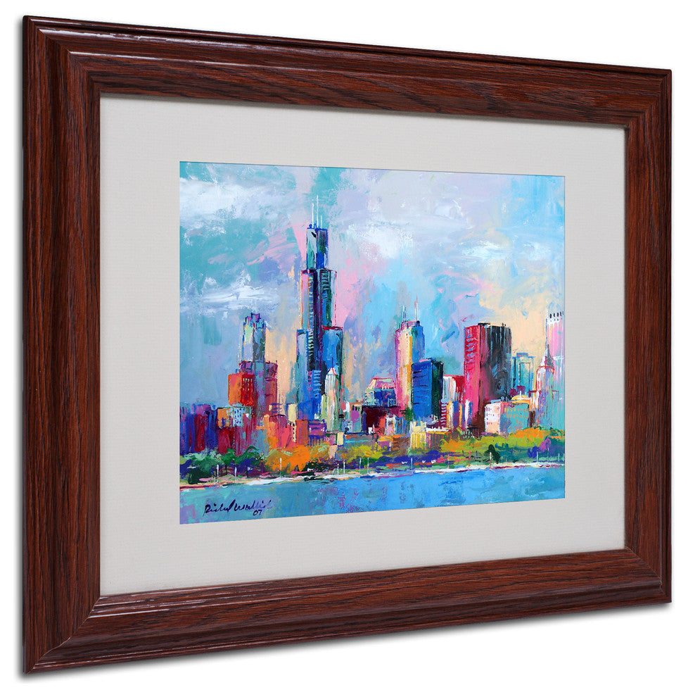 'Chicago 5' Matted Framed Canvas Art by Richard Wallich
