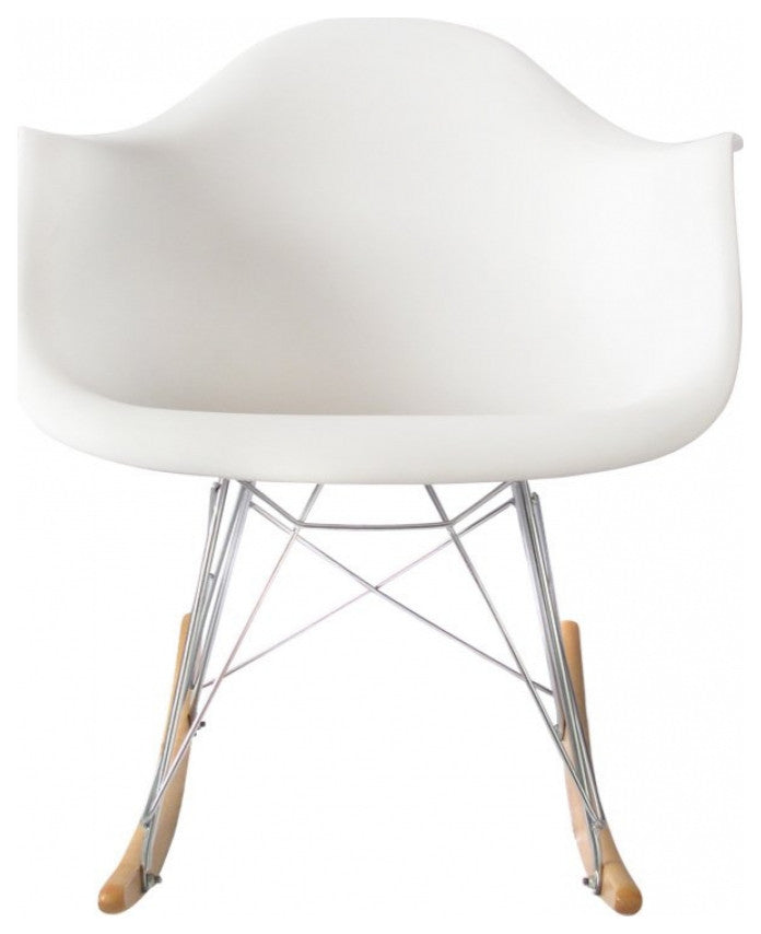 Rocker Bucket Chair, White