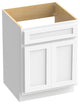 Vanity Art Vanity Base Cabinet, No Top, 24", White