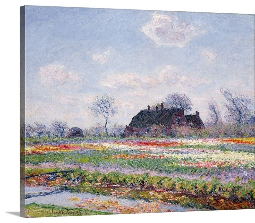 Tulip Fields at Sassenheim, near Leiden, 1886 Wrapped Canvas Art Print, 36"
