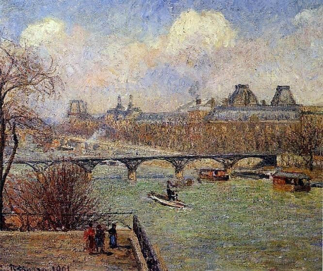 Camille Pissarro View of the Seine Wall Decal