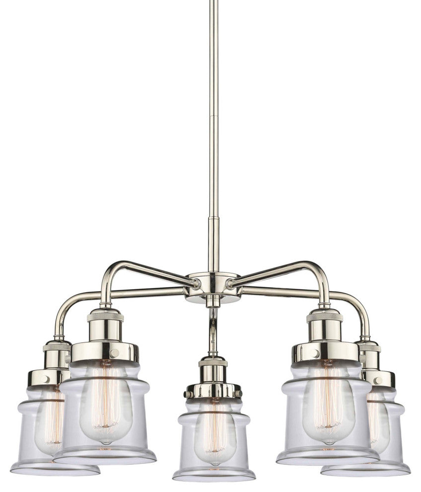 Innovations Lighting 916-5CR-15-24 Canton Chandelier Canton 5 - Polished Nickel