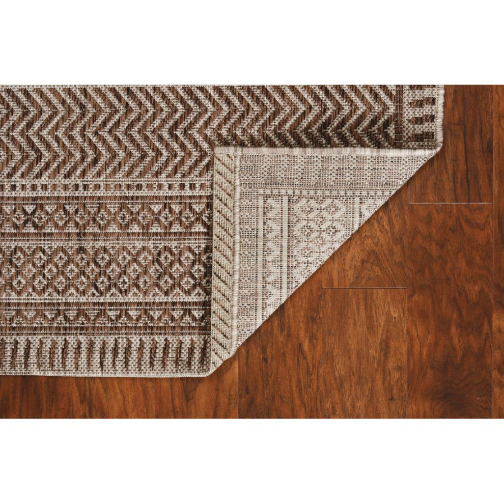 KAS Provo 5762 Mocha Izteca Area Rug, 5'3"x7'7"