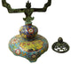 Chinese Metal Blue Enamel Cloisonne Dragon Incense Burner Figure