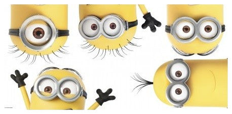 Despicable Me 3 Peeking Minions Giant Peel and Stick Wall Decals, 5-Piece