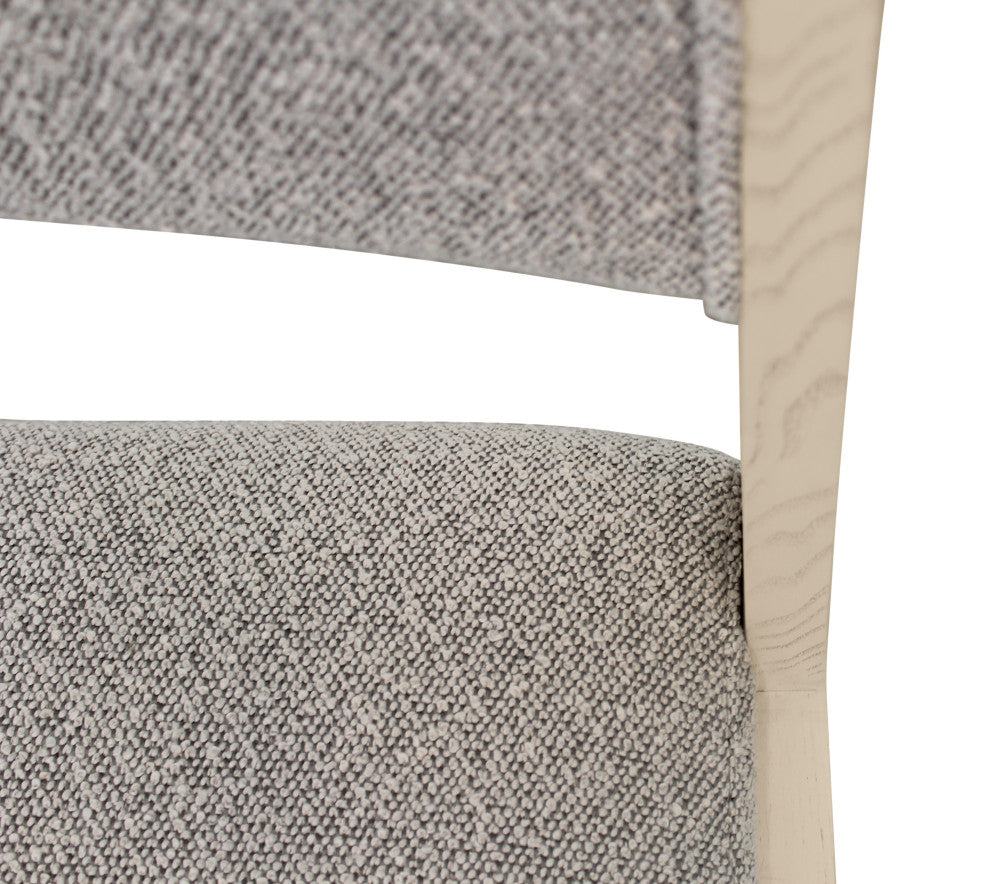 Ash Boucle Upholstered Side Chair, Gray, Set of 2
