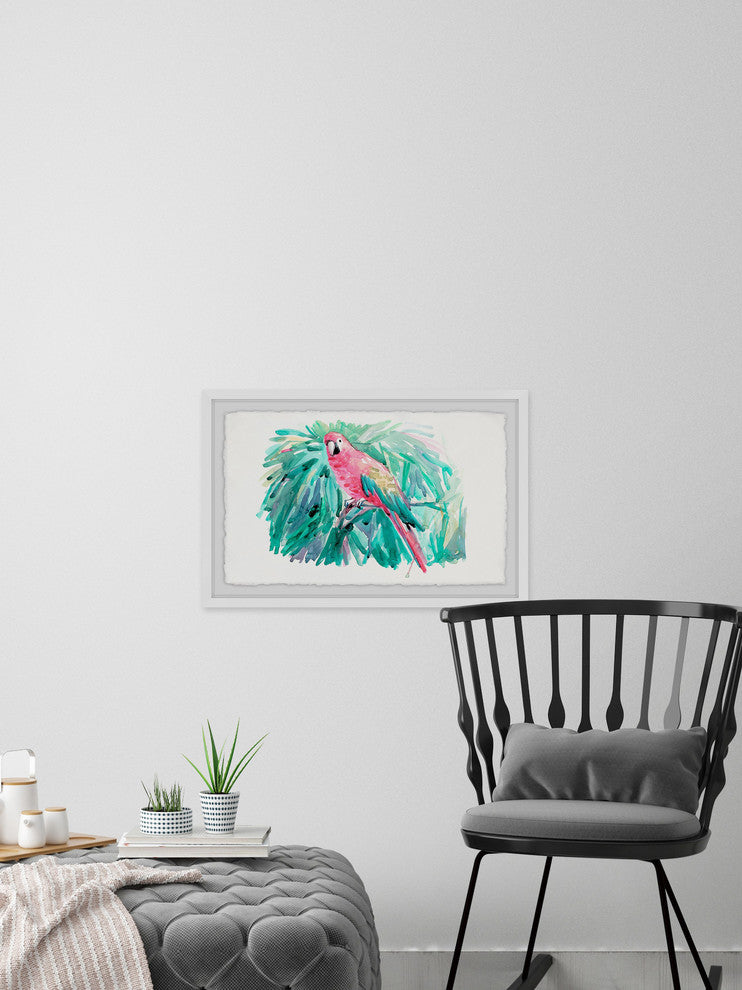 "Pretty Parrot" Framed Painting Print, 36"x24"