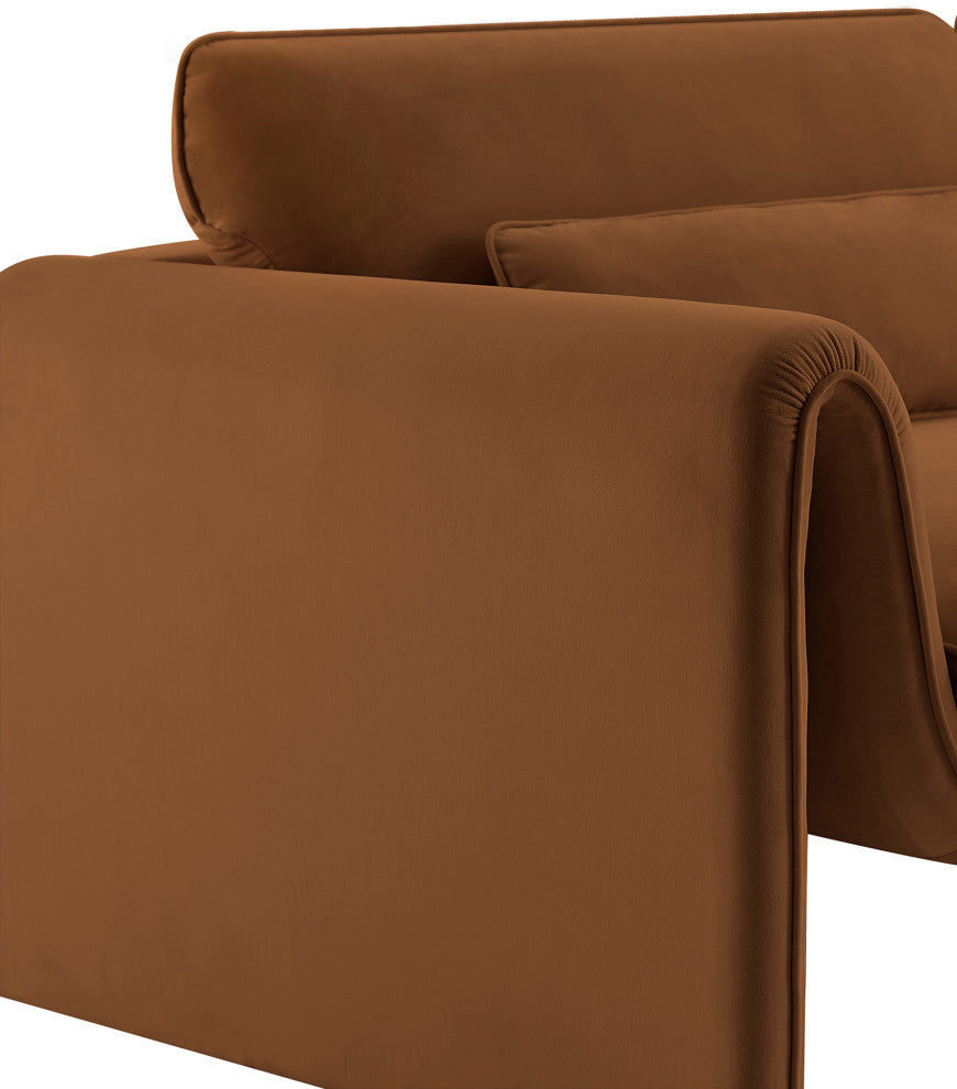 Sloan Saddle Velvet Fabric Chair