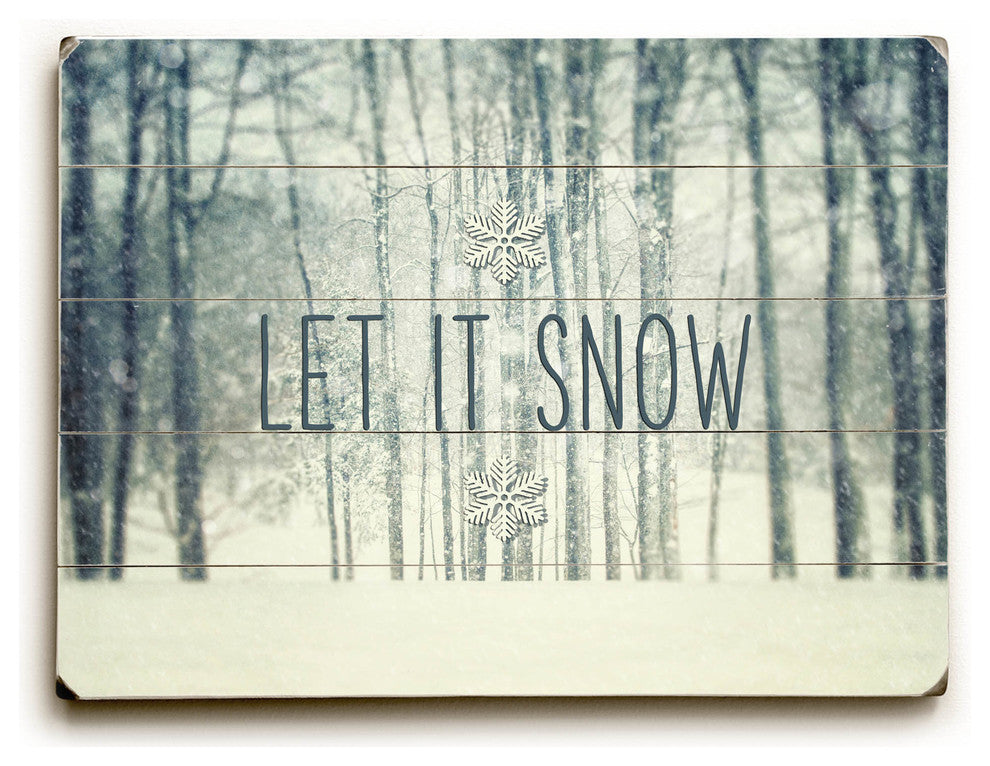 Let It Snow Wooden Sign