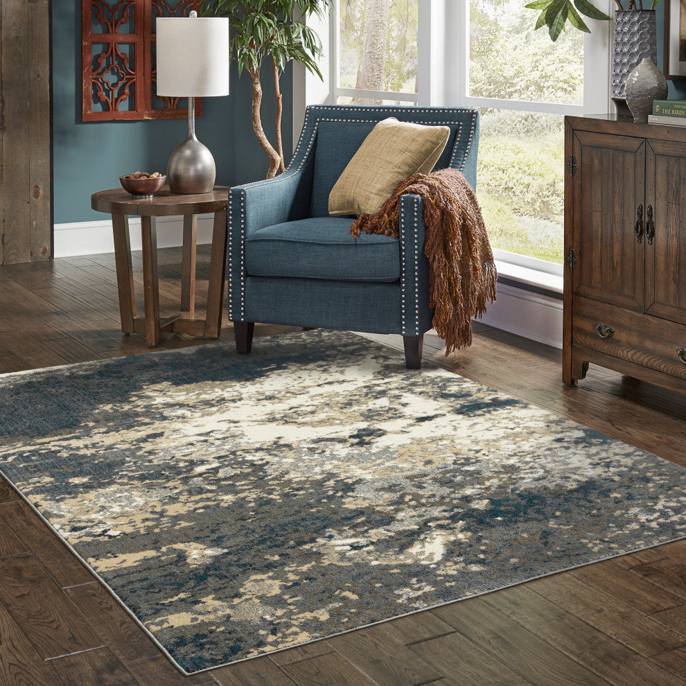 Oriental Weavers Fiona Indoor Rug Blue/ Beige 6'7" X 9'2"