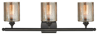 Cobbleskill 3-Light Bath Fixture, Mercury Glass, Oil Rubbed Bronze