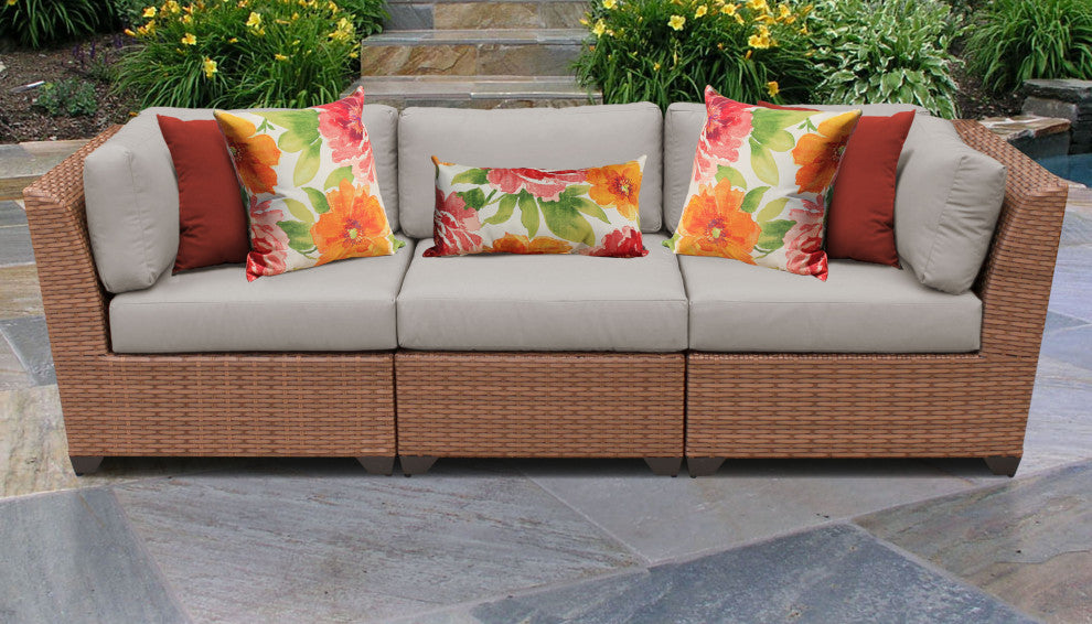 Laguna 3 Piece Outdoor Wicker Patio Furniture Set 03c