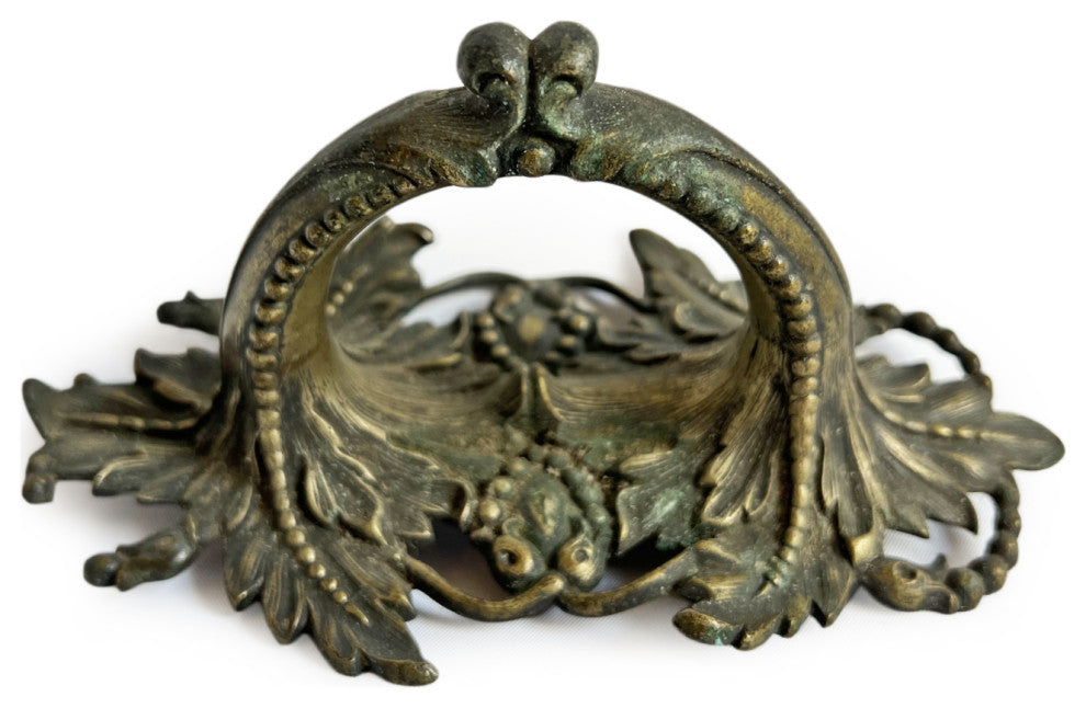 Consigned Antique Brass Art Nouveau Handle Pull