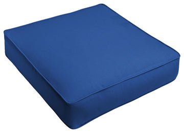Sunbrella Canvas True Blue Outdoor Deep Seating Cushion, 25x25