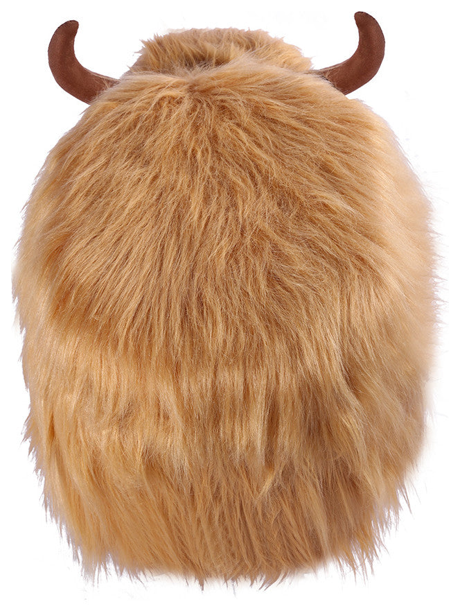 Brown Fur Cow Animal Ottoman, Storage for Living Room