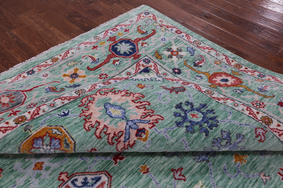 9' 0" X 12' 0" Turkish Oushak Hand Knotted Wool Rug - Q13281