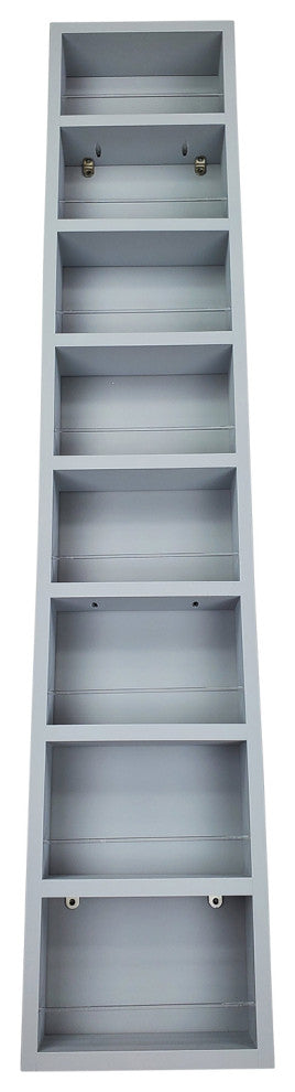 Citrus Primed Gray On the Wall Spice Rack 55"h x 14"w x 2.5"d