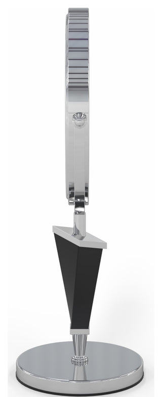 Helix Mirror Free Standing 5X/1X, Chrome W/ Black Stem