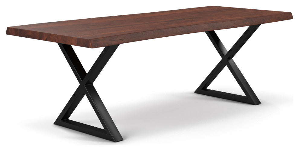 Brooks Dining Table, Americano, Black, 40"x116",X-Base