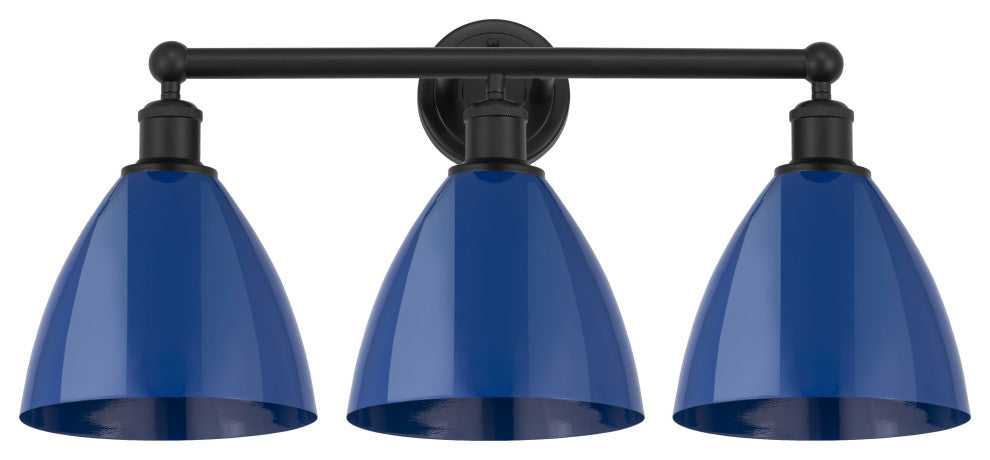 Innovations 616-3W-BK-MBD-75-BL 3 Light Bath Vanity Light, Matte Black