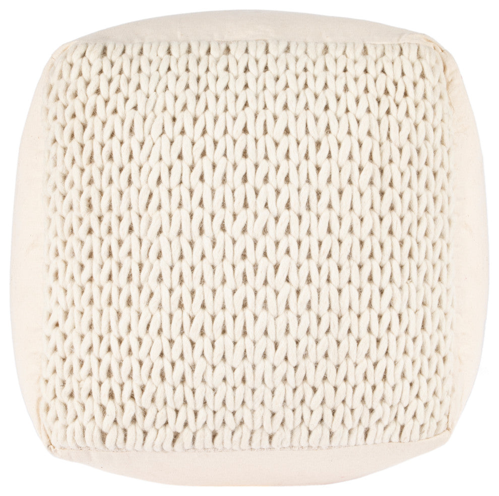 Fernandos Woven Cream Pouffe