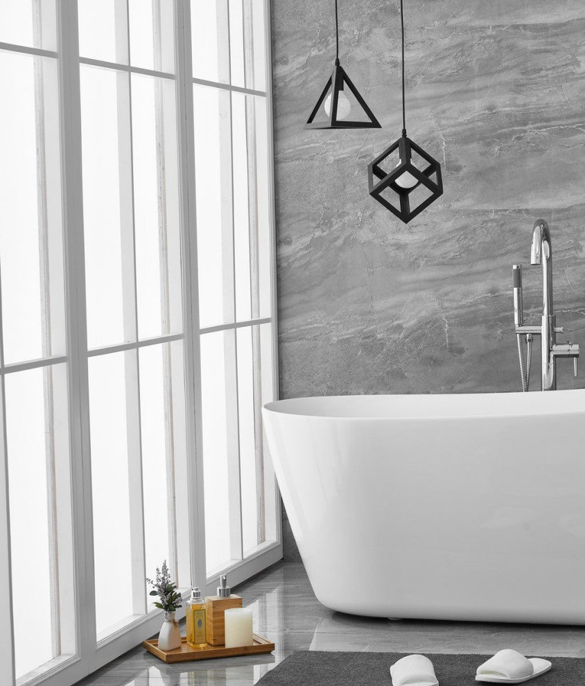 Chanel 67" Soaking Single Slipper Bathtub, Glossy White