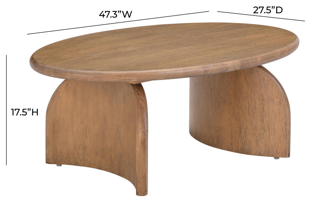 Sofia Cognac Wooden Coffee Table